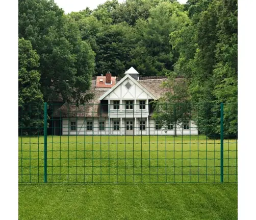 Euro Stiepļu Žogs, Tērauds, 20X1,5 M, Zaļš Vidaxl