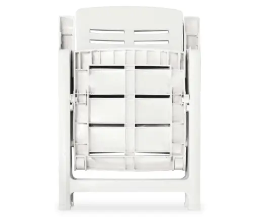 Atgāžami Dārza Krēsli, 2 Gab., Balta Plastmasa Vidaxl