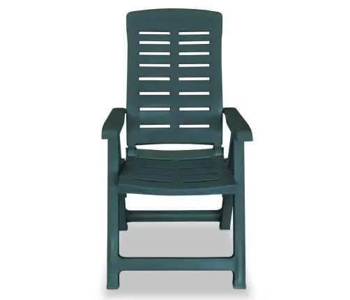 Atgāžami Dārza Krēsli, 2 Gab., Zaļa Plastmasa Vidaxl