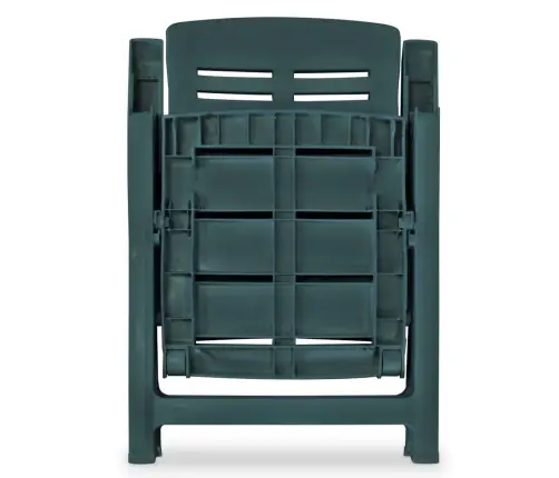 Atgāžami Dārza Krēsli, 2 Gab., Zaļa Plastmasa Vidaxl