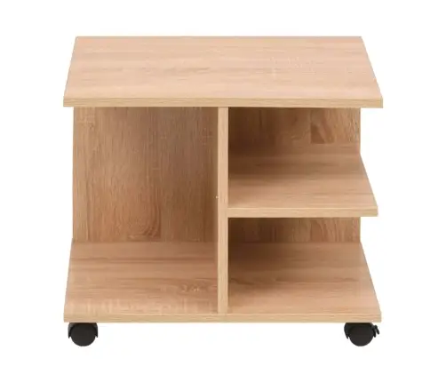 Plaukts Uz Ritentiņiem, Ozolkoka Krāsa, 50X35X42 Cm Vidaxl