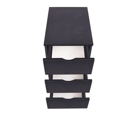 Skapītis Ar Atvilktnēm, 33X45X60 Cm, Melns Vidaxl