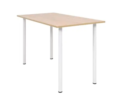 Valgomojo Stalas, 120X60X73cm Ąžuolo Ir Balta Spalva