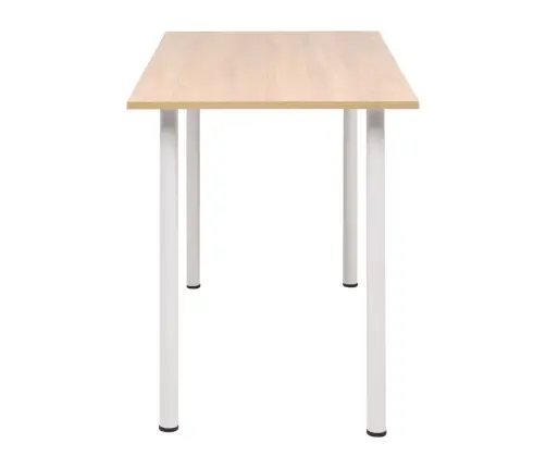 Valgomojo Stalas, 120X60X73cm Ąžuolo Ir Balta Spalva