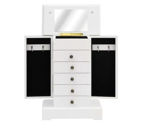 Papuošalų Dėžutė Su Veidrodžiu, Mdf, 25X13,5X34Cm