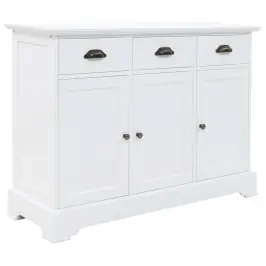 Kumode Ar 3 Durvīm, 105X35X77,5 Cm, Mdf Un Priedes Koks Vidaxl