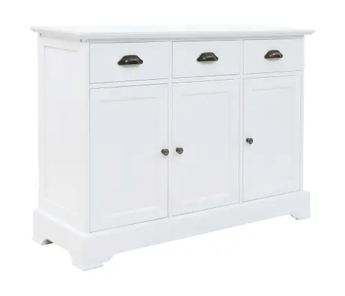 Komoda Su 3 Durimis, Mdf Ir Pušies Mediena, 105X35X77,5Cm