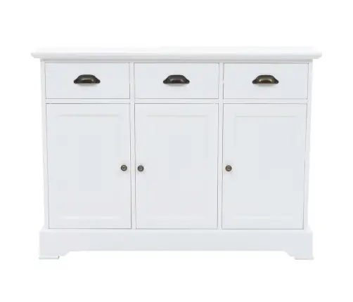 Komoda Su 3 Durimis, Mdf Ir Pušies Mediena, 105X35X77,5Cm