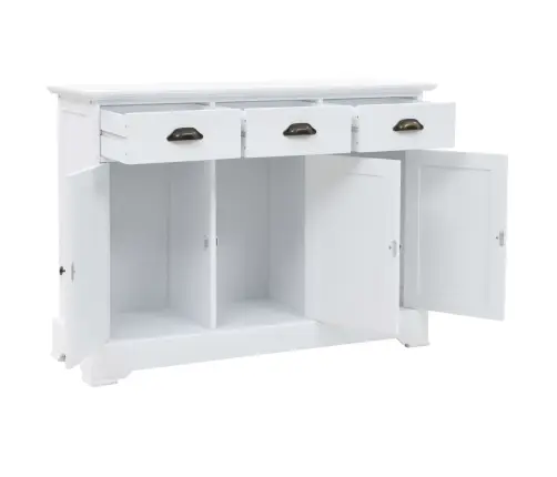 Komoda Su 3 Durimis, Mdf Ir Pušies Mediena, 105X35X77,5Cm