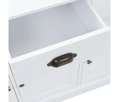 Komoda Su 3 Durimis, Mdf Ir Pušies Mediena, 105X35X77,5Cm