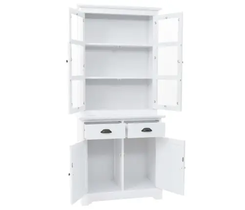 Bufete Ar 4 Durvīm, Mdf Un Priedes Koks, 80X40X180 Cm Vidaxl