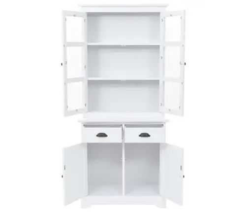 Bufete Ar 4 Durvīm, Mdf Un Priedes Koks, 80X40X180 Cm Vidaxl