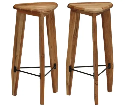 Bāra Krēsli, 2 Gab., Akācijas Masīvkoks Vidaxl