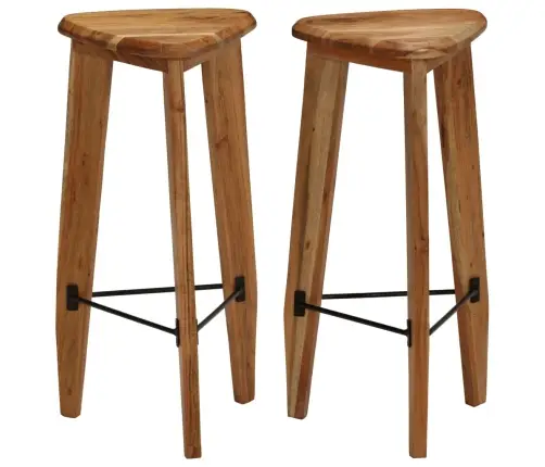 Bāra Krēsli, 2 Gab., Akācijas Masīvkoks Vidaxl