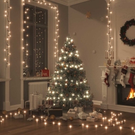 Lampiņu Virtene, 400 Led, 40 M, 8 Gaismas Efekti, Silti Balta Vidaxl
