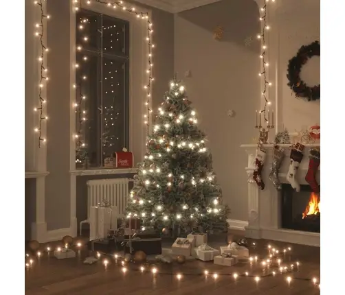 Lampiņu Virtene, 400 Led, 40 M, 8 Gaismas Efekti, Silti Balta Vidaxl