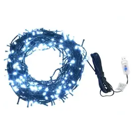 Girlianda, 400 Šaltų Baltų Led Lempučių, 40M, Vidaus/Lauko
