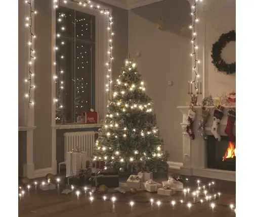 Lampiņu Virtene, 600 Led, Ip44, 60 M, Vēsi Balta Gaisma  Vidaxl