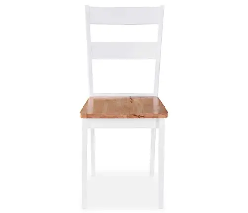 Söögitoolid 6 Tk Valge, Toekast Kautšukipuidust