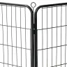 Šunų Aptvaras, 12 Dalių, Plienas, 80X60cm Juodas