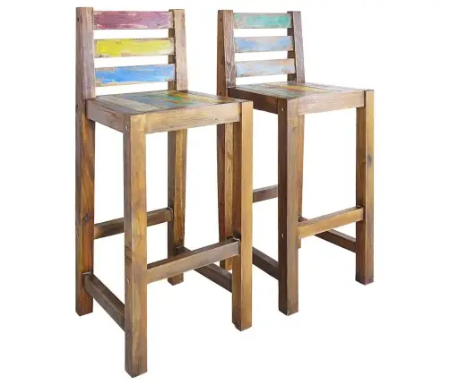 Bāra Krēsli, 2 Gab., Pārstrādāts Masīvkoks Vidaxl