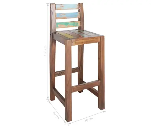 Bāra Krēsli, 2 Gab., Pārstrādāts Masīvkoks Vidaxl