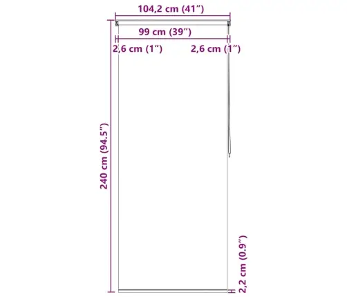 Duširuloo 100 X 240 cm Nelinurkadega