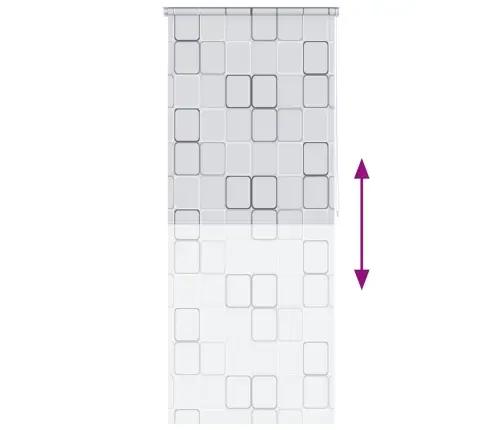 Rullo Žalūzija Dušai, 120X240 Cm, Ar Kvadrātiem Vidaxl