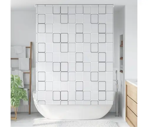 Rullo Žalūzija Dušai, 160X240 Cm, Ar Kvadrātiem Vidaxl