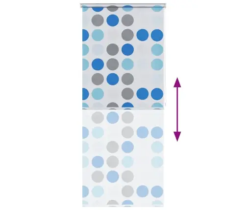Rullo Žalūzija Dušai, 80X240 Cm, Apļu Dizains Vidaxl