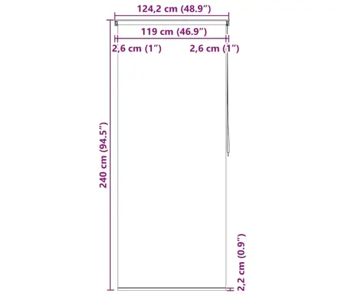 Rullo Žalūzija Dušai, 120X240 Cm, Jūras Zvaigžņu Dizains Vidaxl
