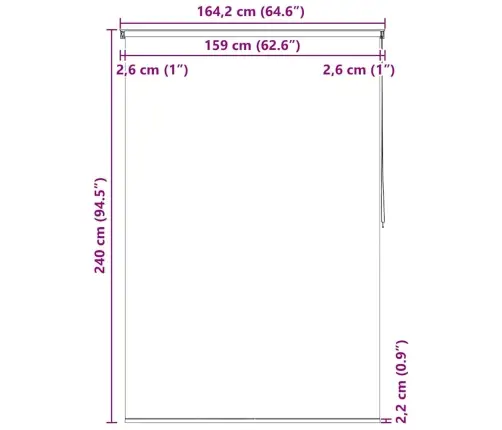 Dušo Roletas, 160X240 cm Jūros Žvaigždžių Raštas