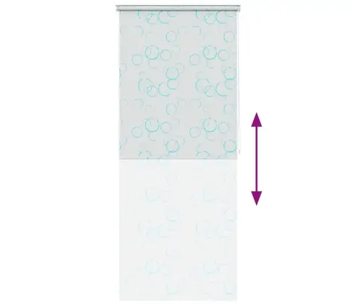 Rullo Žalūzija Dušai, 80X240 Cm, Burbuļu Dizains Vidaxl