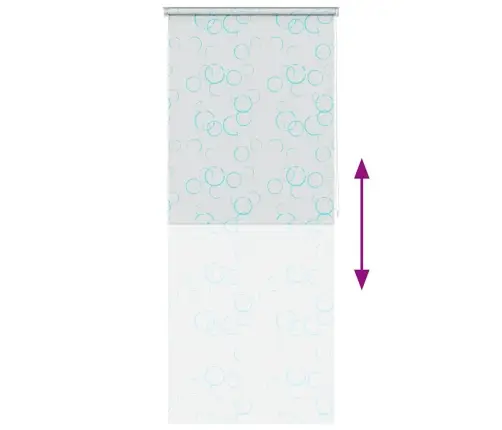 Dušo Roletas, 100X240 cm Burbuliukų Raštas
