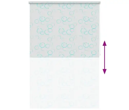 Rullo Žalūzija Dušai, 160X240 Cm, Burbuļu Dizains Vidaxl
