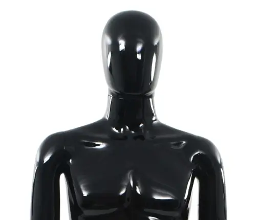 Vīriešu Manekens, Pilna Auguma, Stikla Pamatne, 185 Cm, Melns  Vidaxl