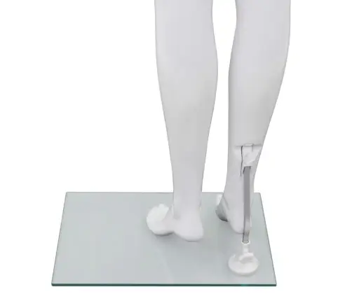 Täispikkuses Naismannekeen Klaasist Alusel, Läikiv Valge 175 Cm