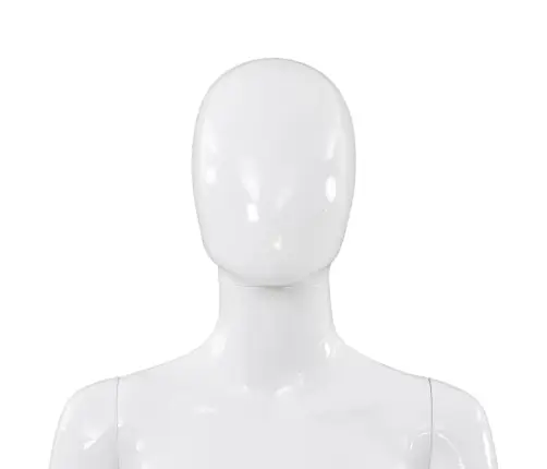 Täispikkuses Naismannekeen Klaasist Alusel, Läikiv Valge 175 Cm