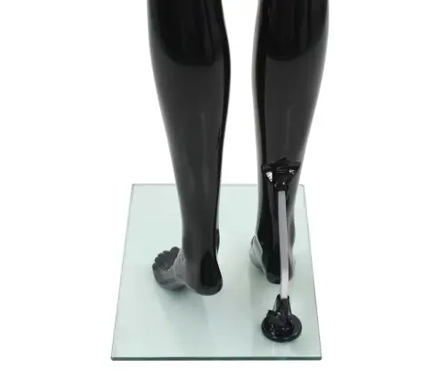 Sieviešu Manekens, Pilna Auguma, Stikla Pamatne, 175 Cm, Melns  Vidaxl
