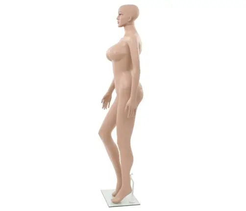 Sieviešu Manekens, Bēšs, Stikla Pamatne, 180 Cm  Vidaxl