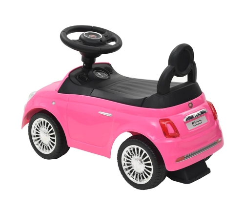Bērnu Rotaļu Mašīna, Fiat 500, Rozā Vidaxl