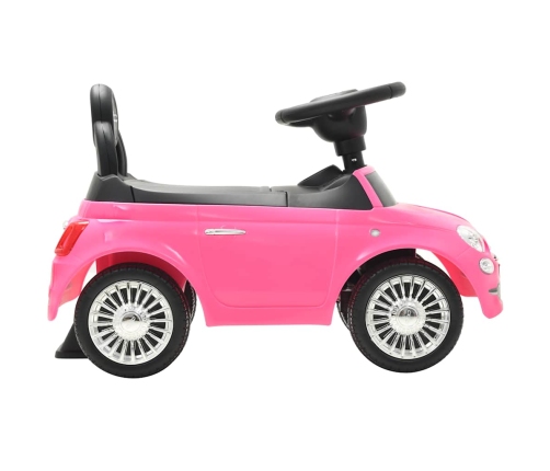 Bērnu Rotaļu Mašīna, Fiat 500, Rozā Vidaxl