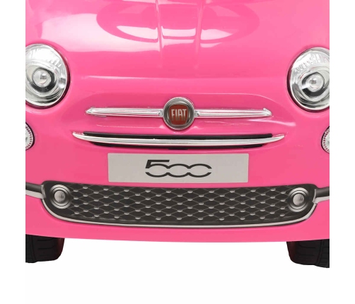 Bērnu Rotaļu Mašīna, Fiat 500, Rozā Vidaxl