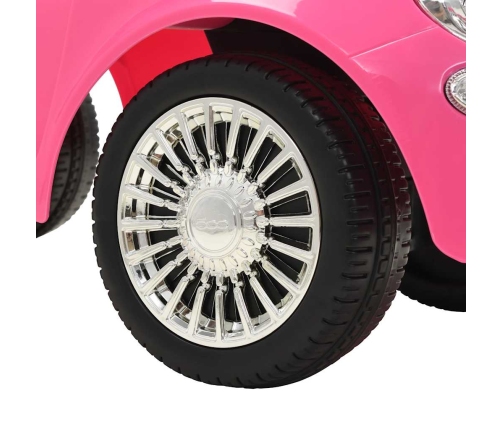 Bērnu Rotaļu Mašīna, Fiat 500, Rozā Vidaxl