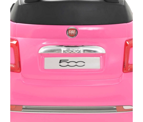 Bērnu Rotaļu Mašīna, Fiat 500, Rozā Vidaxl