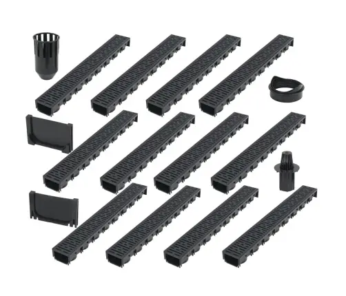 Drenāžas Noteka, 12 Gab., 12 M, Plastmasa Vidaxl