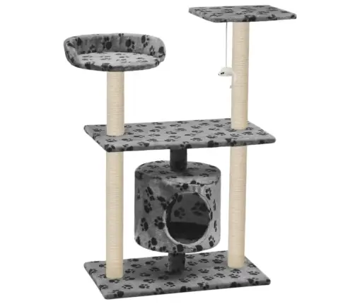 Draskyklė Katėms Su Stovu Iš Sizalio, 95cm Pilkos Sp. Pėdut.