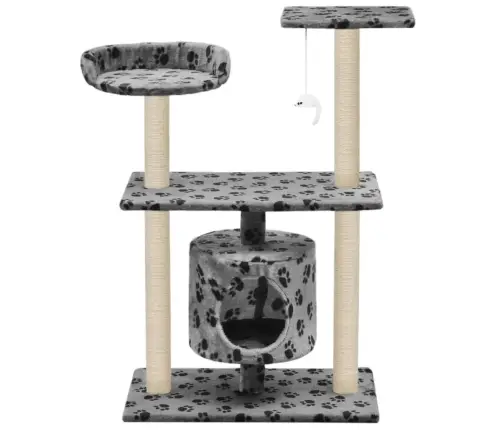 Draskyklė Katėms Su Stovu Iš Sizalio, 95cm Pilkos Sp. Pėdut.