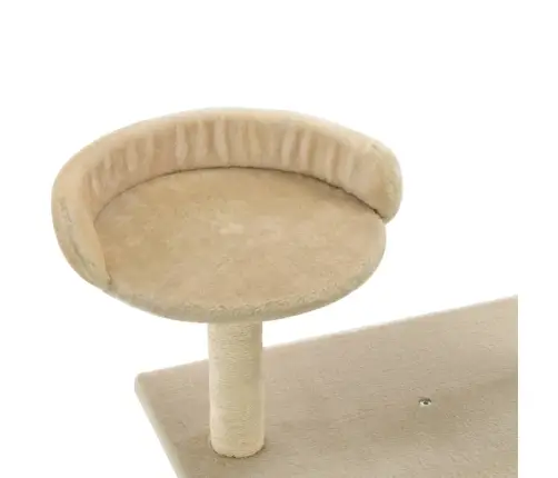 Kaķu Māja Ar Sizala Stabiem Nagu Asināšanai, 95 Cm, Bēša Vidaxl