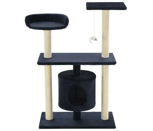 Kaķu Māja Ar Sizala Stabiem Nagu Asināšanai, 95 Cm, Tumši Zila Vidaxl